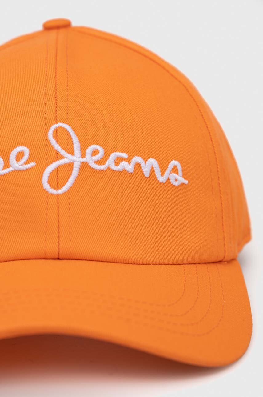 

Бавовняна бейсболка Pepe Jeans Wally колір помаранчевий з аплікацією