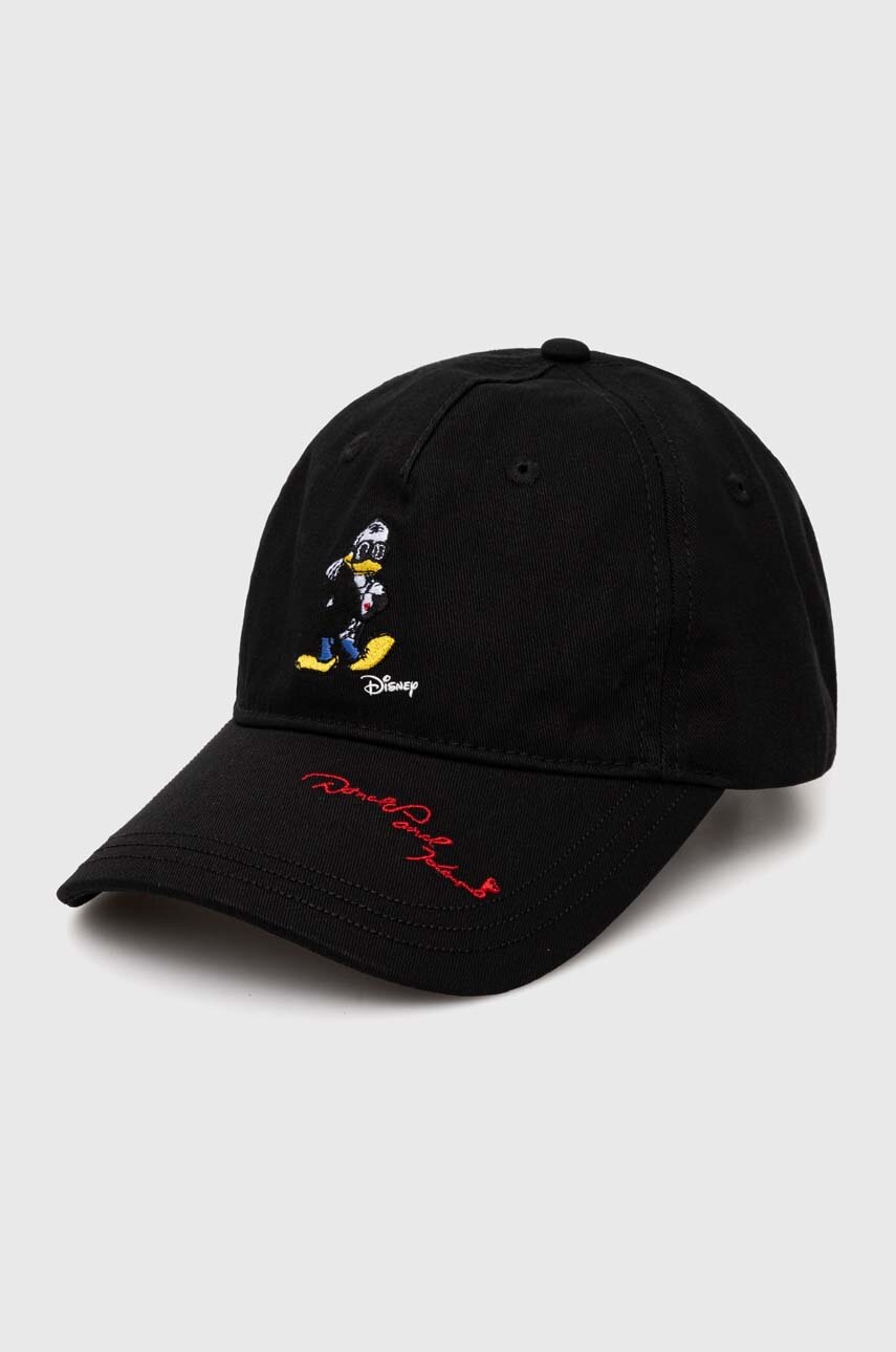 

Бавовняна бейсболка Karl Lagerfeld x Disney колір чорний з аплікацією
