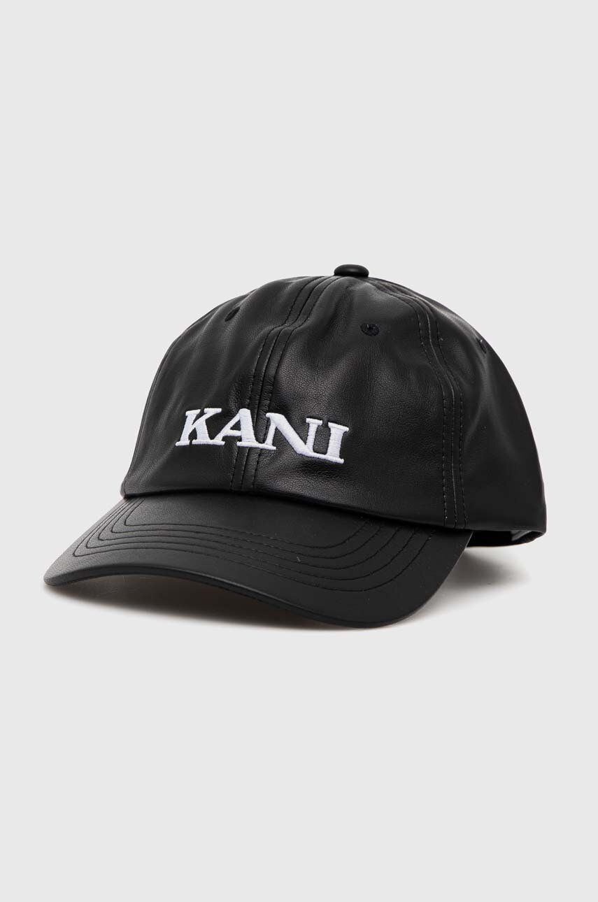 Kšiltovka Karl Kani černá barva, s aplikací - černá -  60 % Polyester