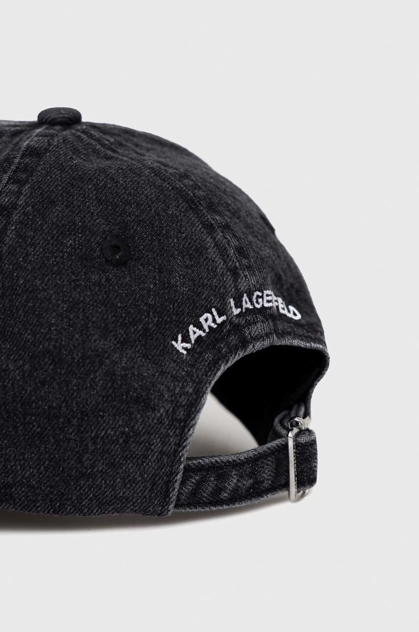 

Кепка Karl Lagerfeld колір сірий з аплікацією