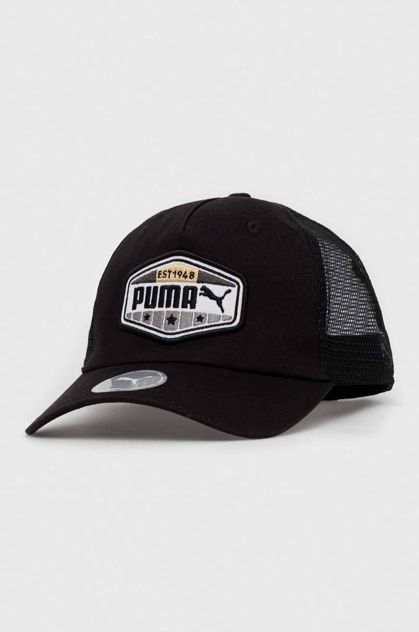 Puma șapcă culoarea negru, cu model 24046