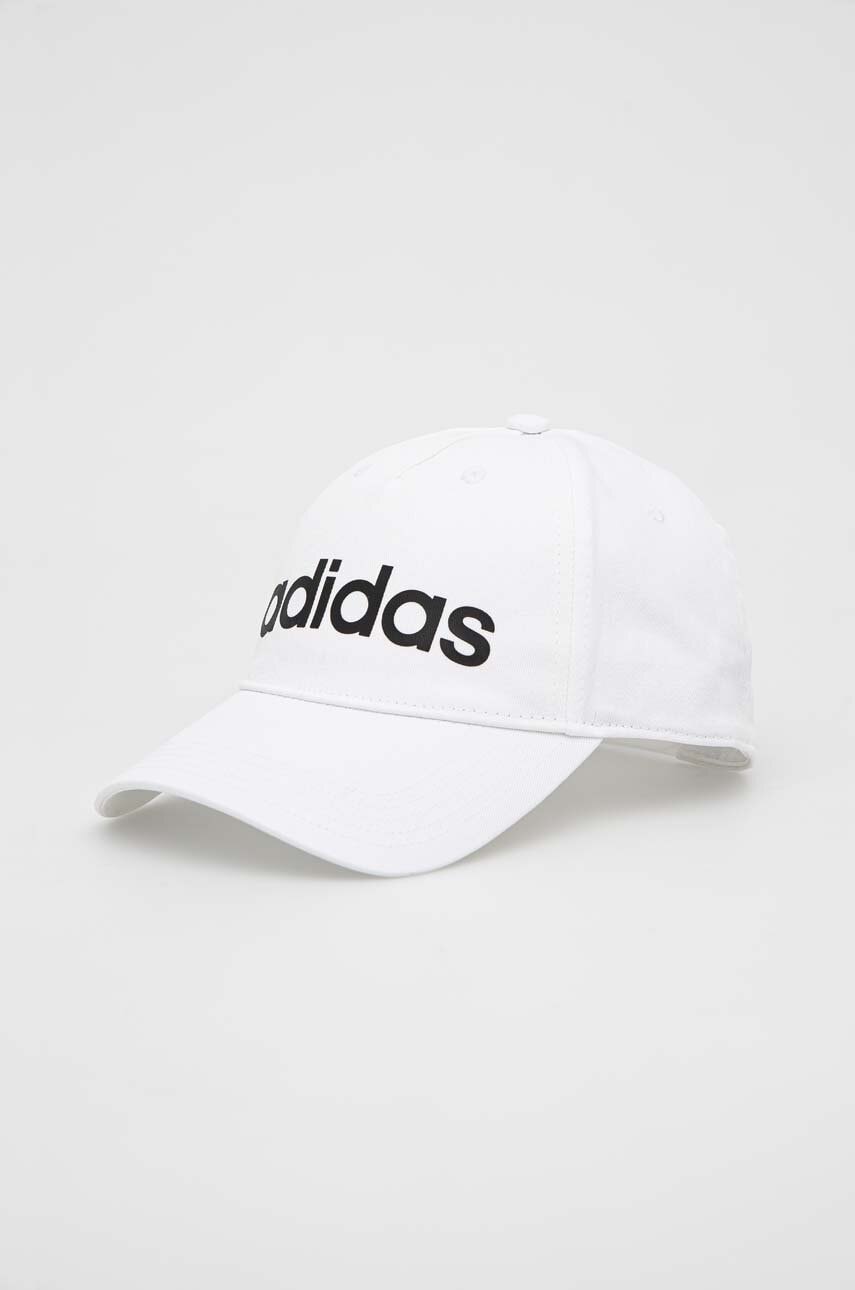 adidas sapca culoarea alb, cu imprimeu