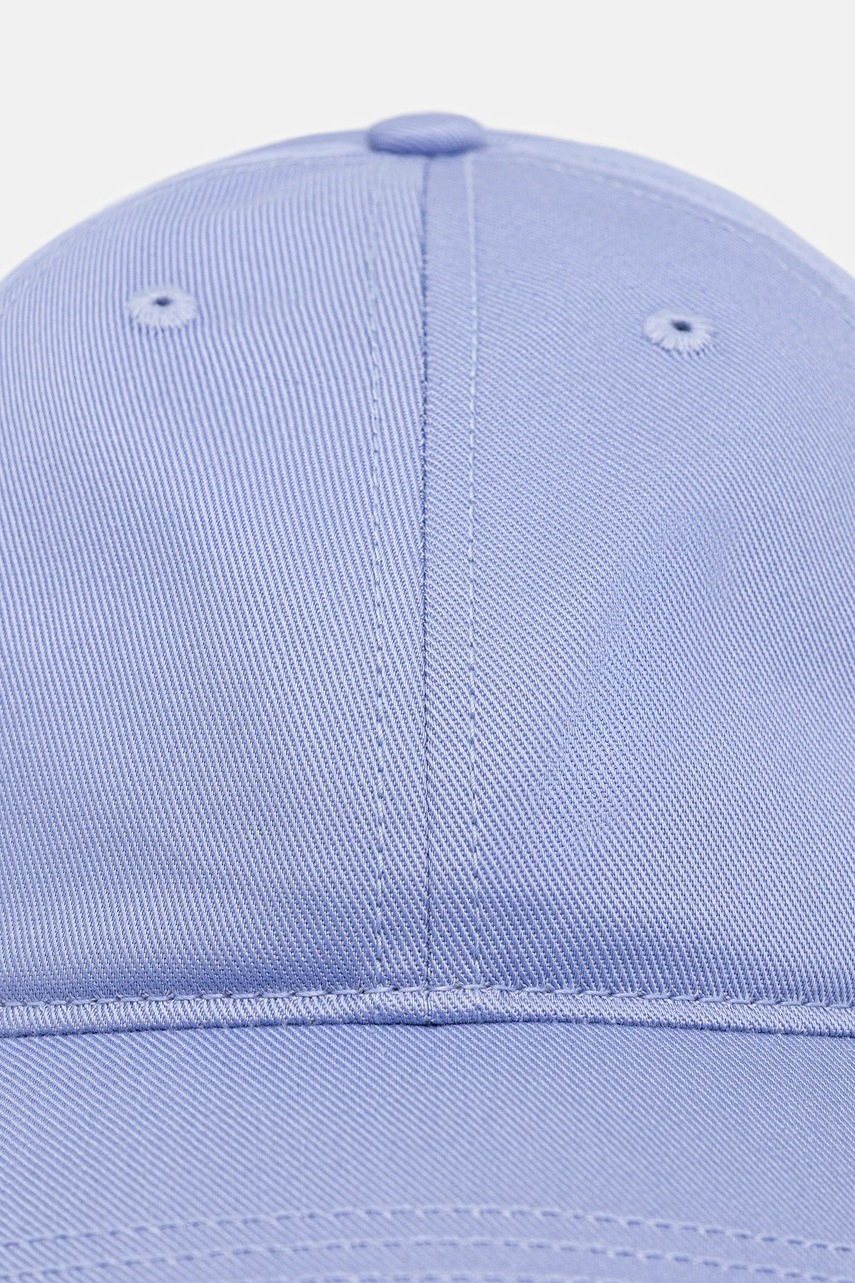 Хлопковая кепка Lacoste цвет зелёный однотонная RK0440