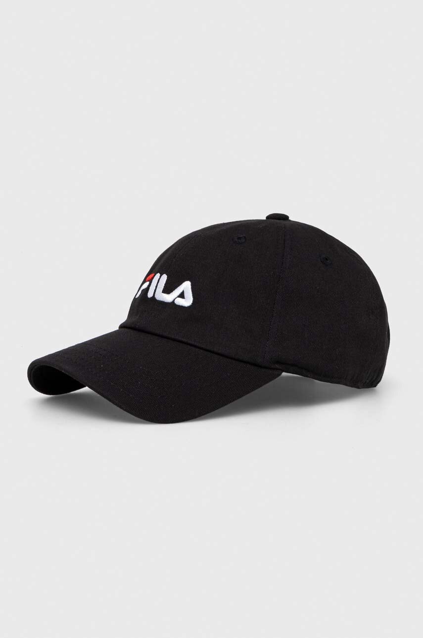 Fila Sapca De Baseball Din Bumbac Culoarea Negru, Cu Imprimeu