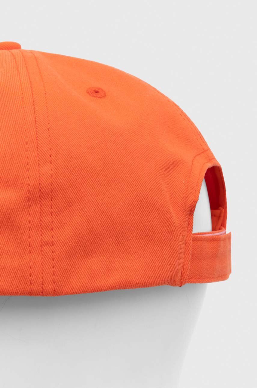 United Colors Of Benetton șapcă De Baseball Din Bumbac Culoarea Portocaliu, Cu Imprimeu