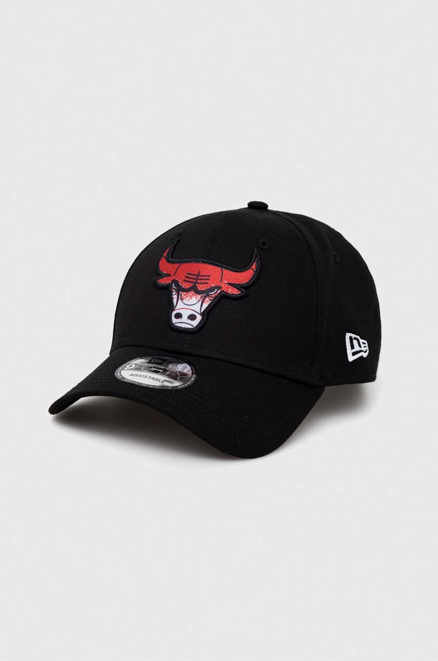 New Era șapcă de baseball din bumbac culoarea negru, modelator, CHICAGO BULLS
