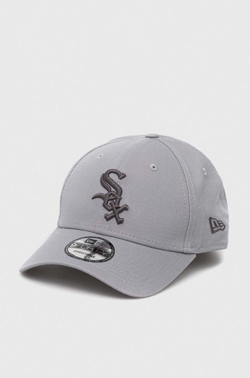 New Era șapcă de baseball din bumbac culoarea gri, modelator