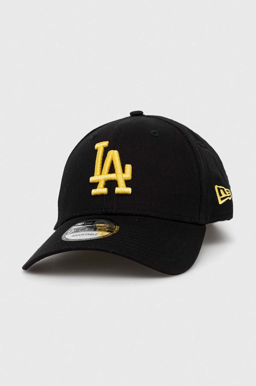 

Хлопковая кепка New Era цвет чёрный с аппликацией LOS ANGELES DODGERS