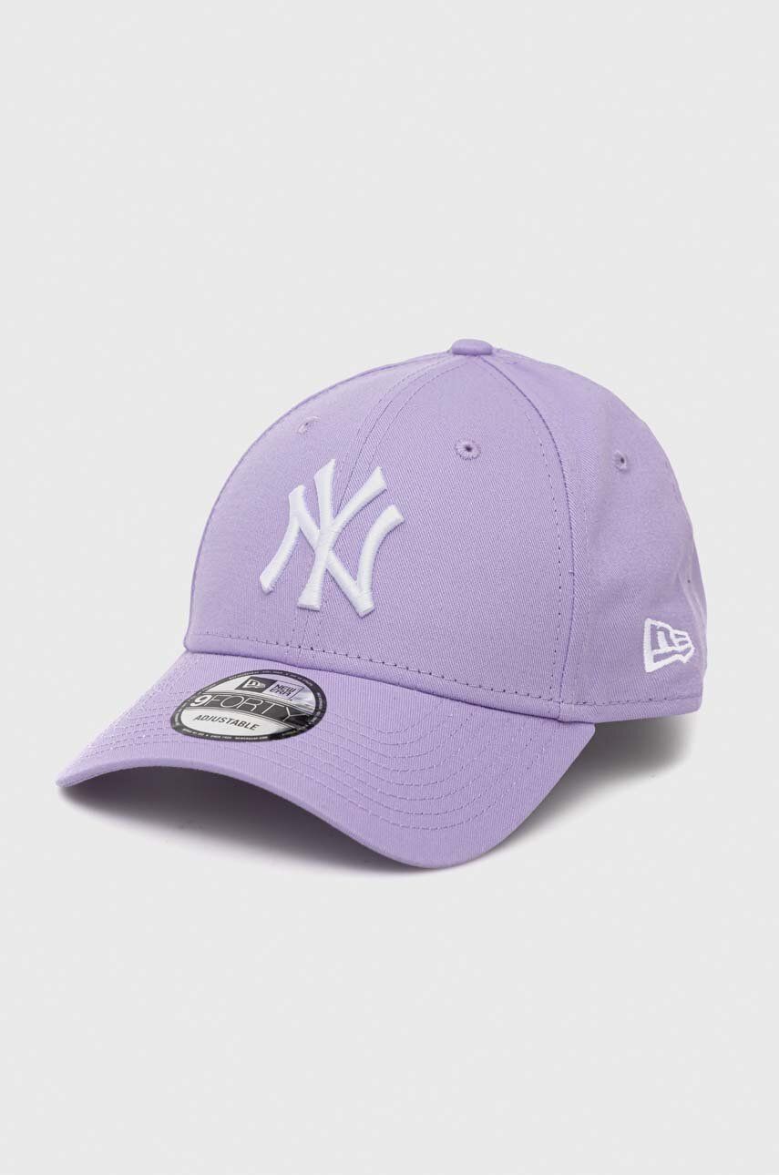 New Era șapcă de baseball din bumbac culoarea violet, modelator, NEW YORK YANKEES