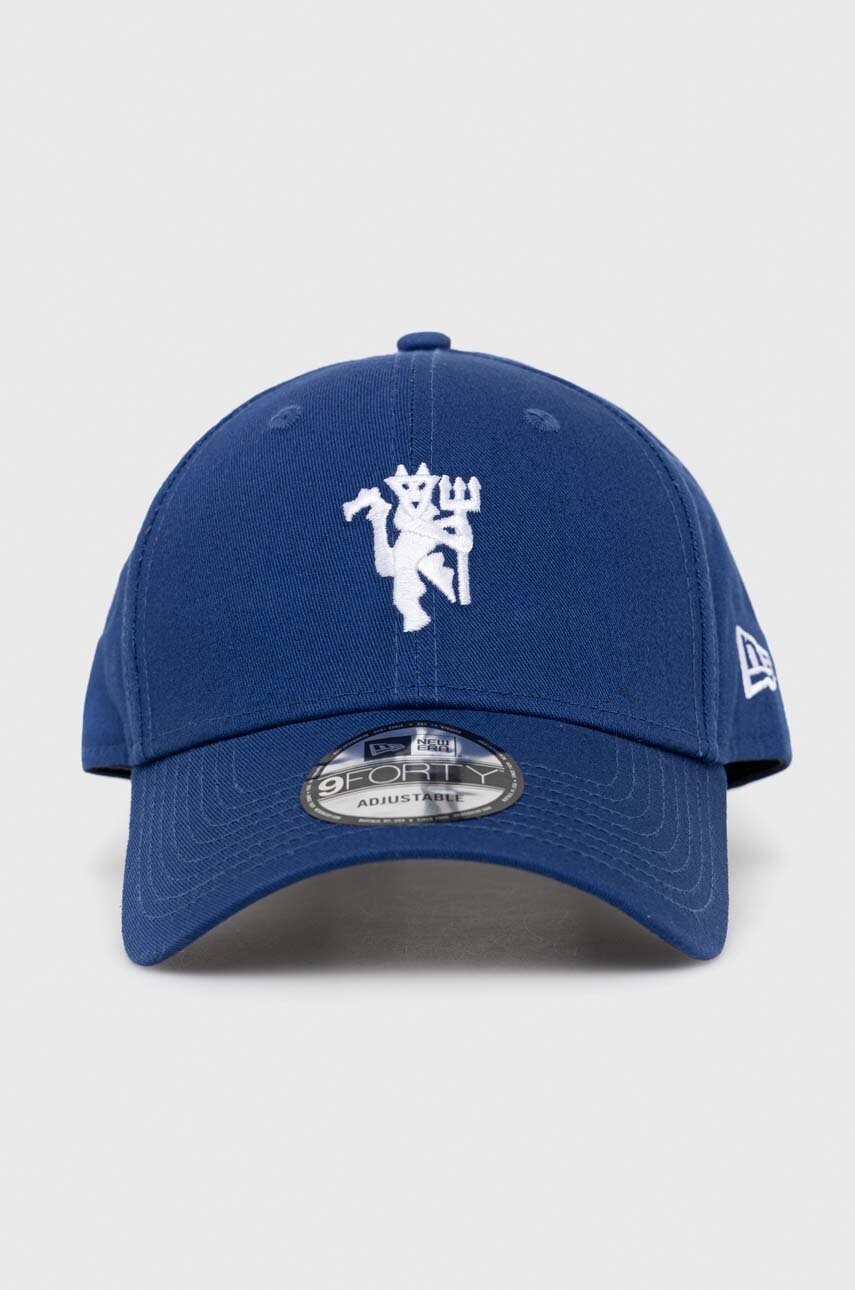 

Хлопковая кепка New Era цвет синий с аппликацией MANCHESTER UNITED FC