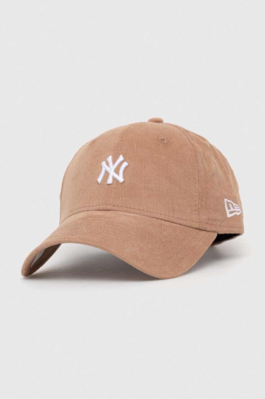 

Хлопковая кепка New Era цвет коричневый с аппликацией NEW YORK YANKEES