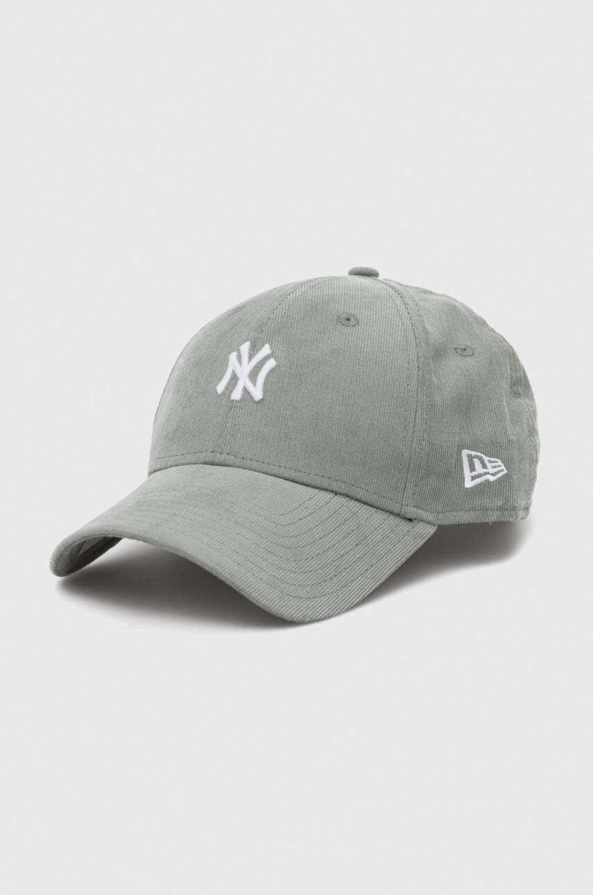 

Вельветовая кепка New Era цвет зелёный узор NEW YORK YANKEES