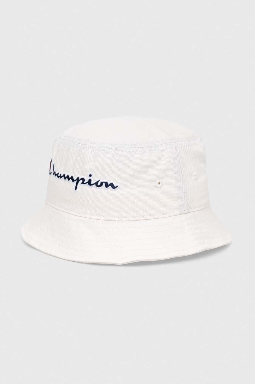 Bavlněná čepice Champion bílá barva - bílá -  100 % Bavlna
