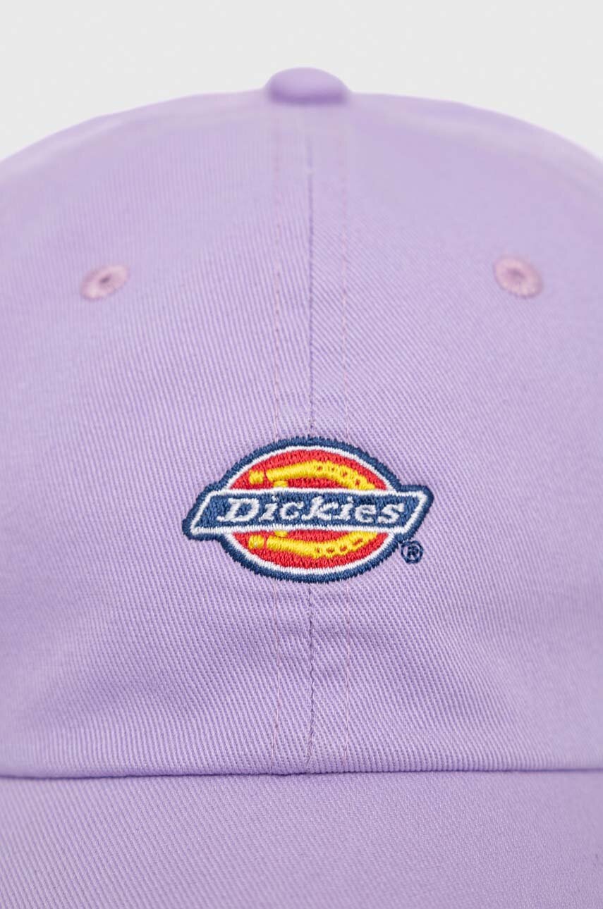 

Бавовняна бейсболка Dickies колір фіолетовий з аплікацією