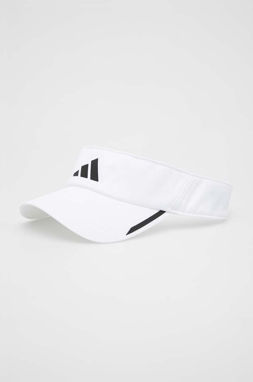 adidas Performance sapca cozoroc culoarea alb, cu imprimeu