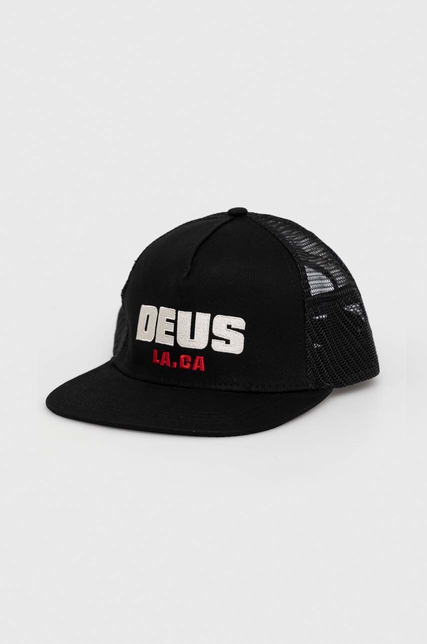 Deus Ex Machina sapca Akin culoarea negru, cu imprimeu