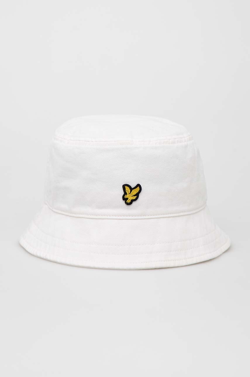 

Шляпа из хлопка Lyle & Scott цвет белый хлопковый