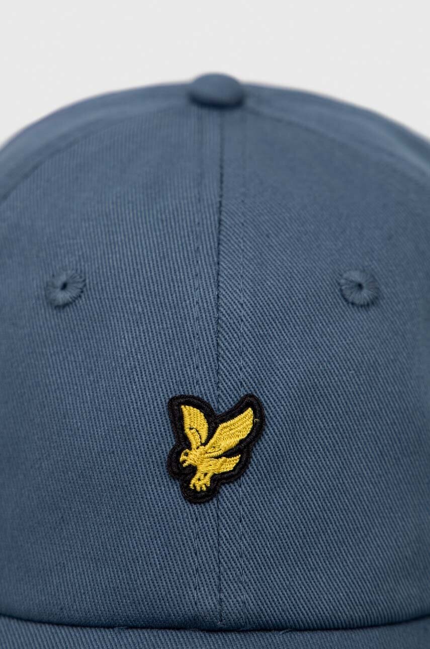 

Хлопковая кепка Lyle & Scott цвет бирюзовый с аппликацией