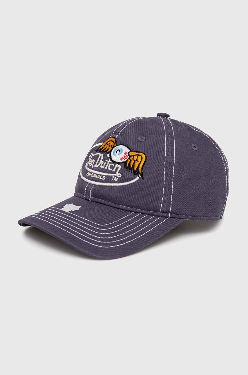 Von Dutch șapcă de baseball din bumbac culoarea albastru marin, cu imprimeu