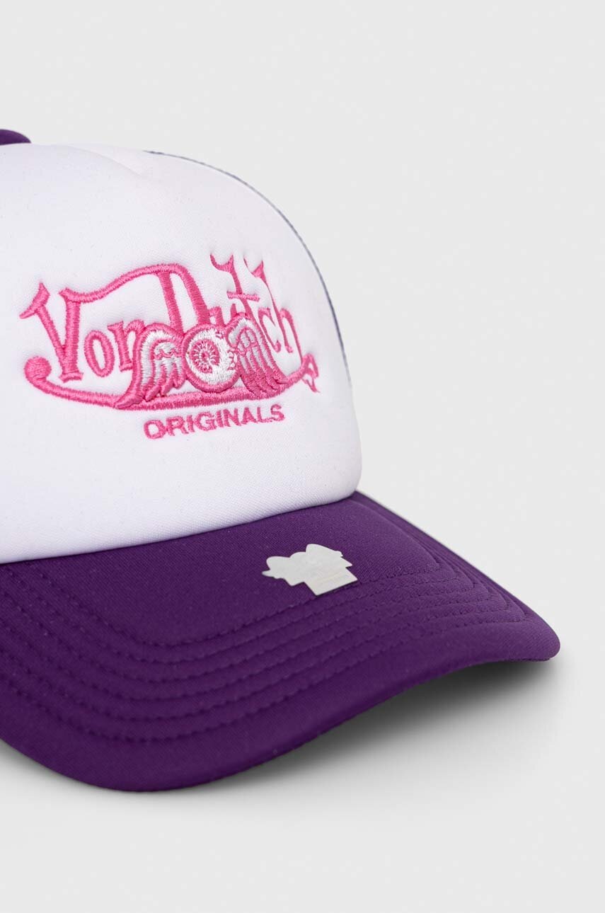 

Кепка Von Dutch цвет фиолетовый узор