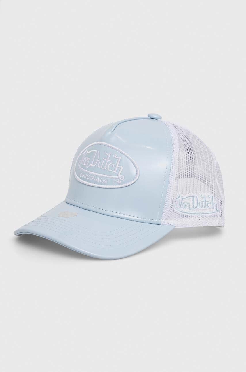 

Шапка с козирка Von Dutch в синьо с принт, Син
