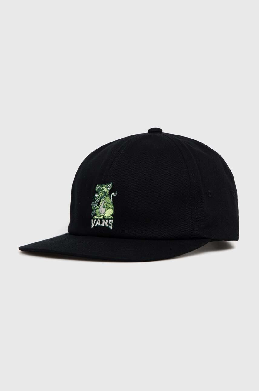 Vans sapca culoarea negru, cu imprimeu