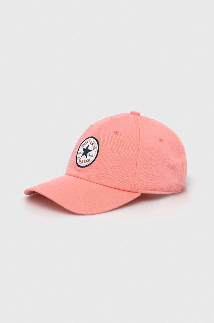 Kšiltovka Converse růžová barva, s aplikací - růžová -  100 % Polyester
