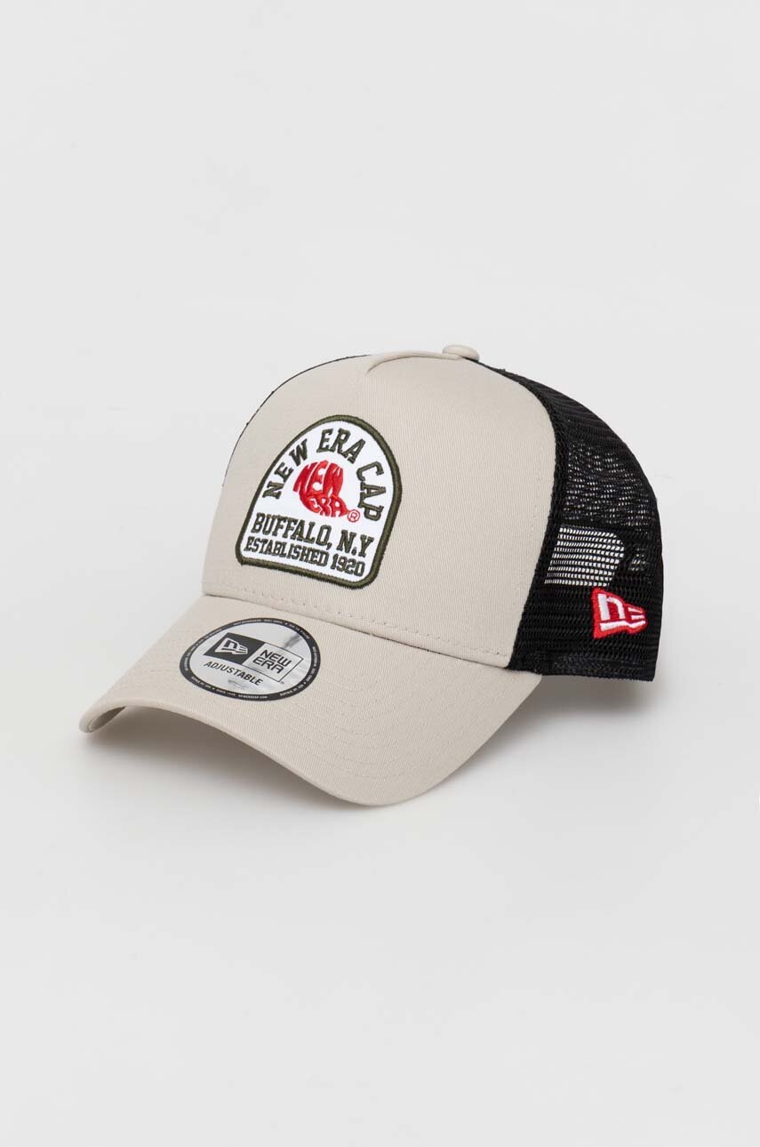 

Кепка New Era колір сірий з аплікацією