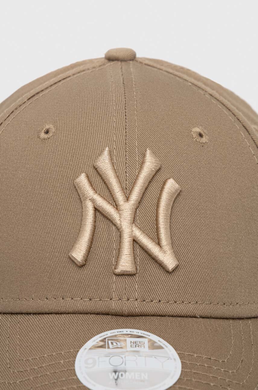 

Хлопковая кепка New Era цвет коричневый с аппликацией NEW YORK YANKEES