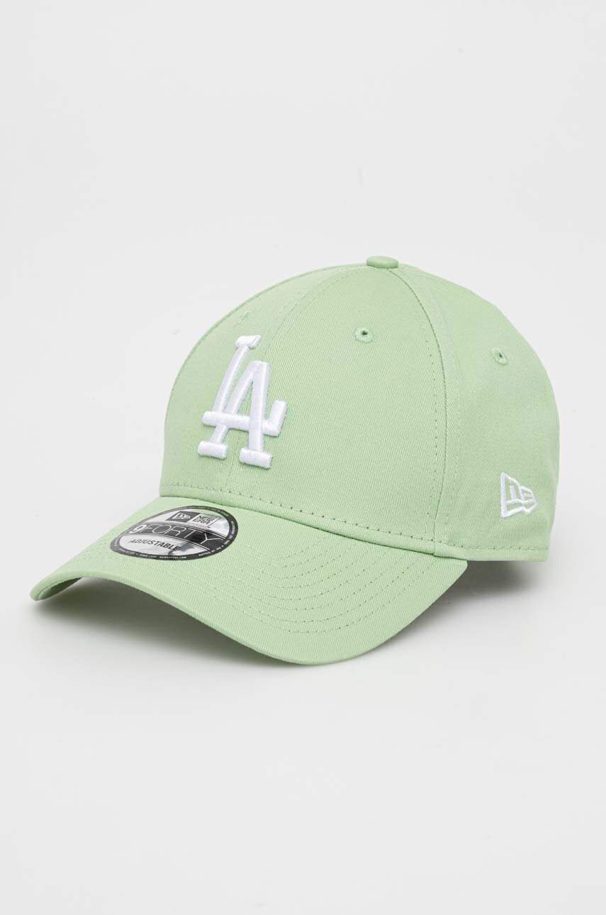 

Хлопковая кепка New Era цвет зелёный с аппликацией LOS ANGELES DODGERS