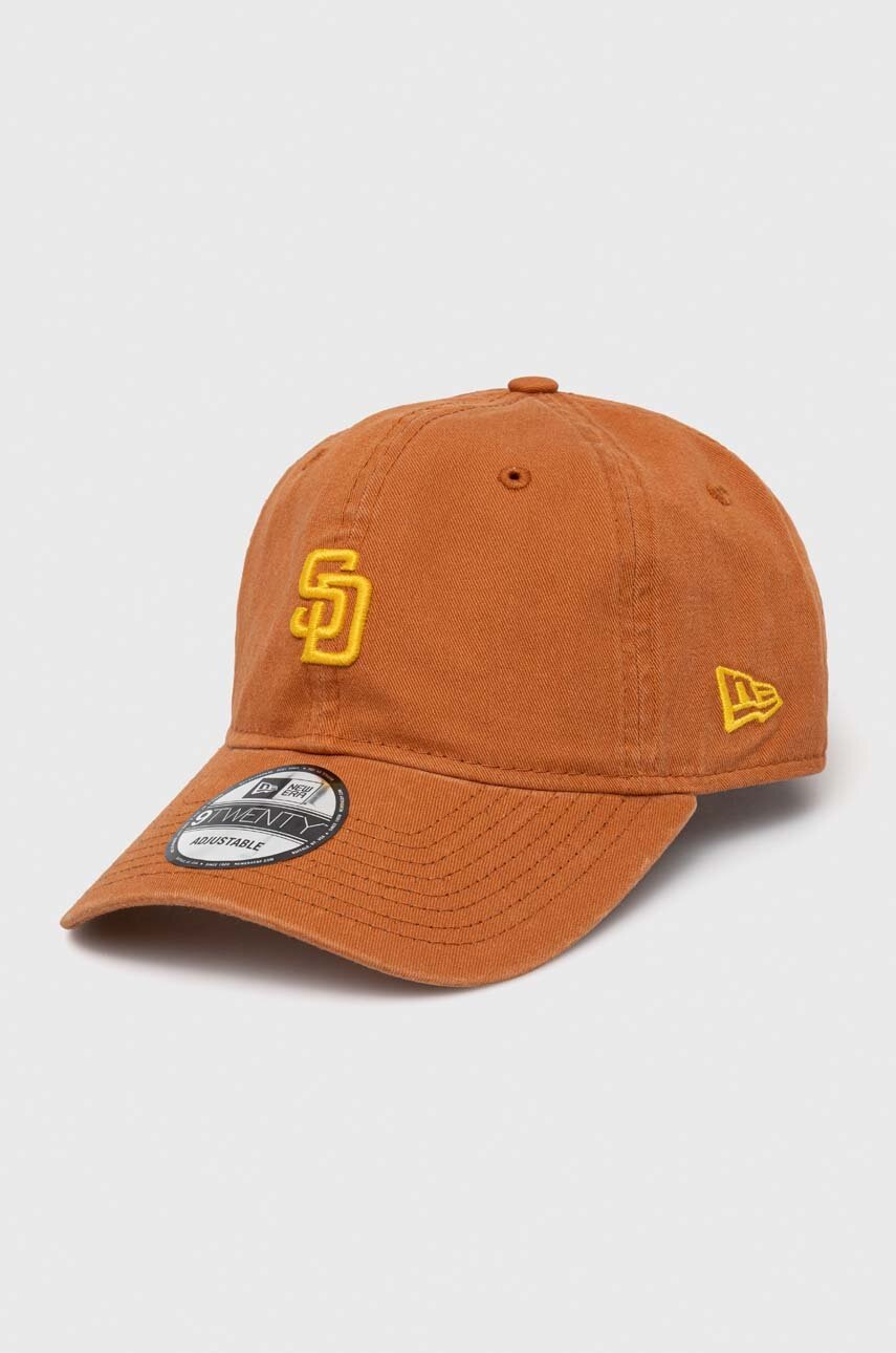 

Памучна шапка с козирка New Era в оранжево с апликация SAN DIEGO PADRES, Оранжев