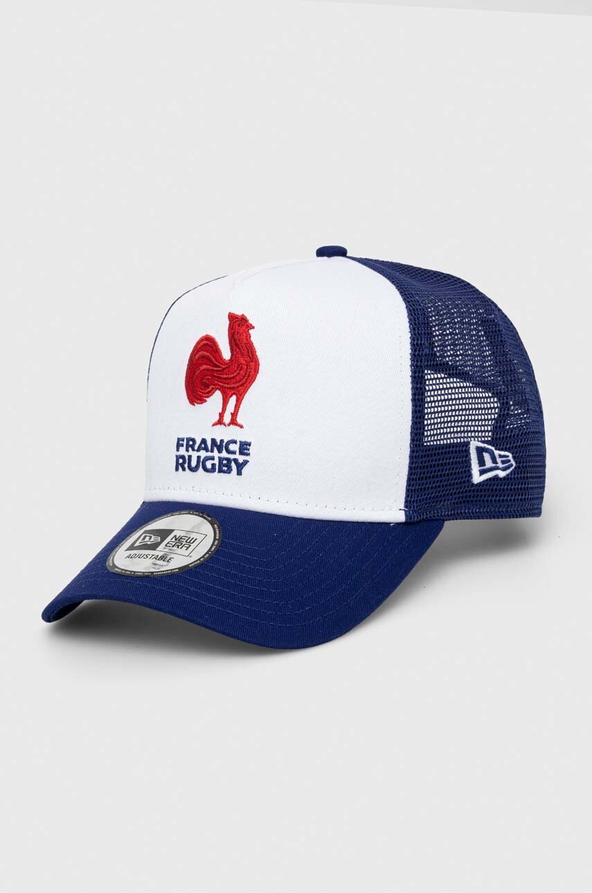 

Кепка New Era колір білий з аплікацією FRENCH FEDERATION OF RUGBY