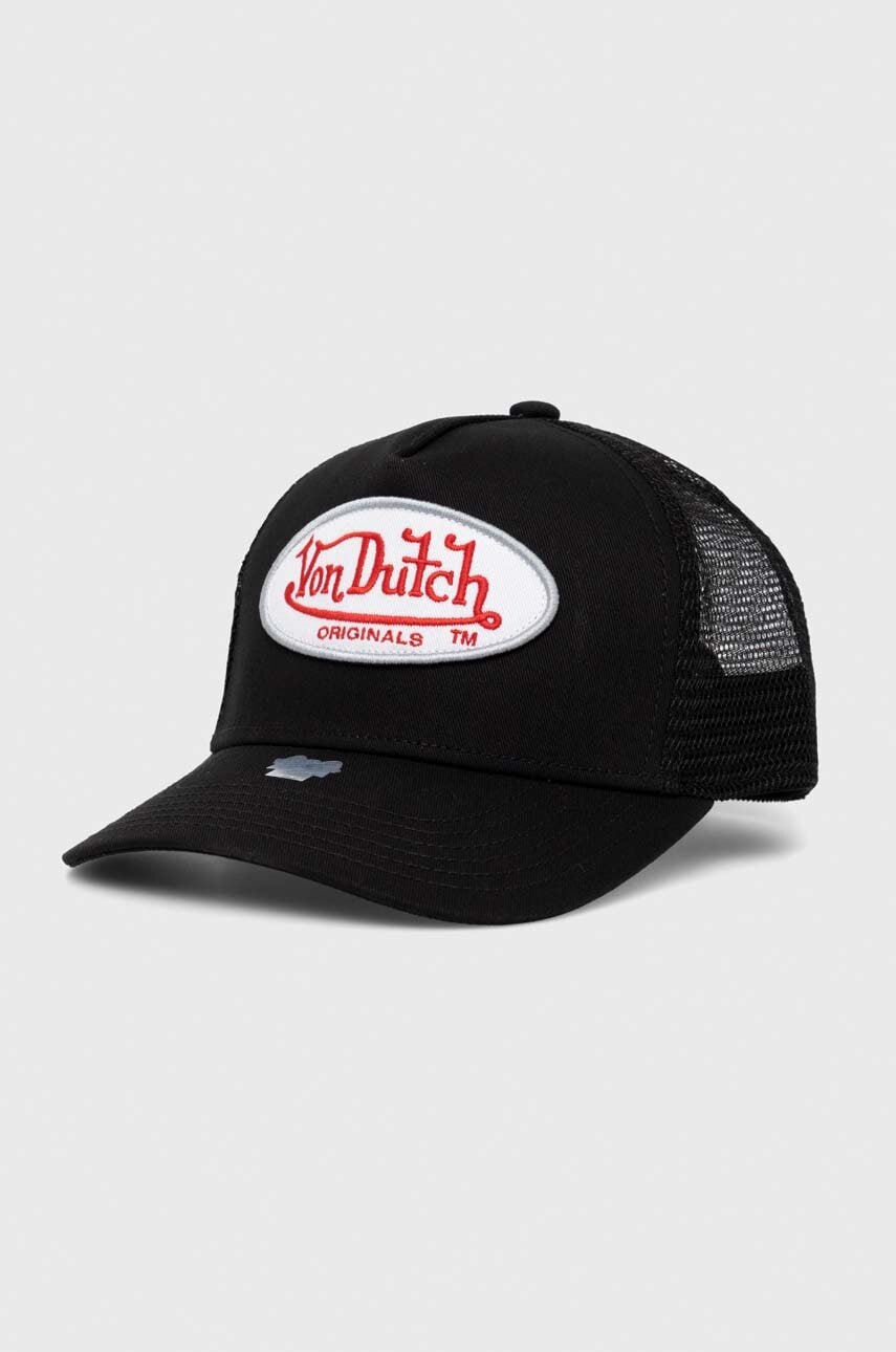 Von Dutch sapca culoarea negru, cu imprimeu Von Dutch sapca culoarea negru, cu imprimeu