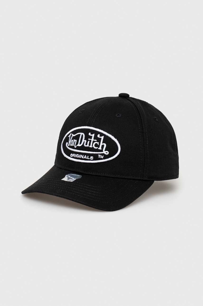 Von Dutch șapcă de baseball din bumbac culoarea negru, cu imprimeu