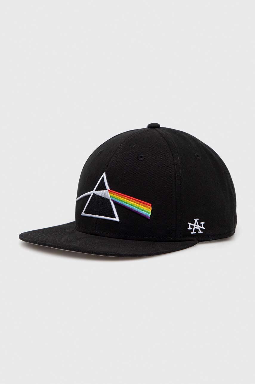 Bavlněná baseballová čepice American Needle Pink Floyd černá barva, s aplikací - černá -  100 %