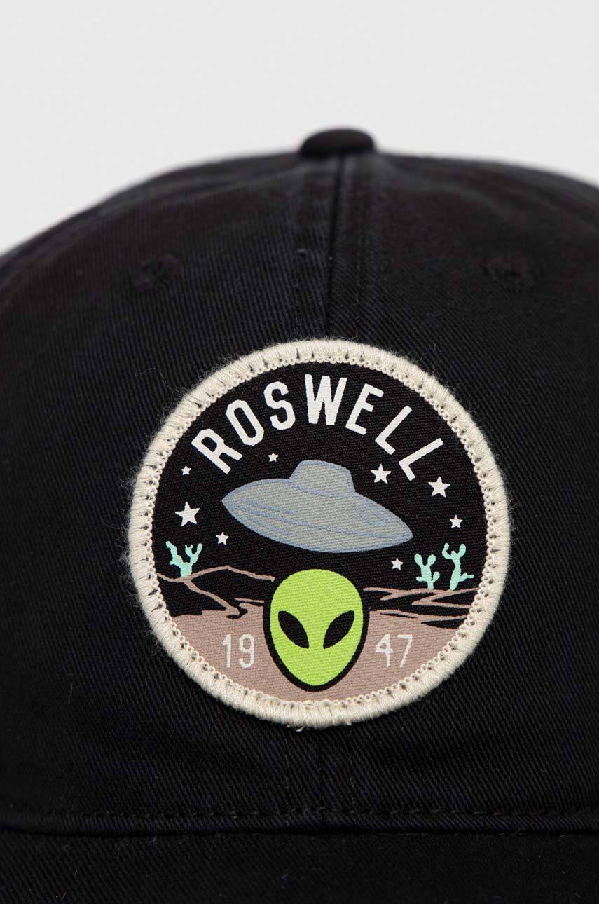 American Needle șapcă De Baseball Din Bumbac Roswell New Mexico Culoarea Negru, Cu Imprimeu