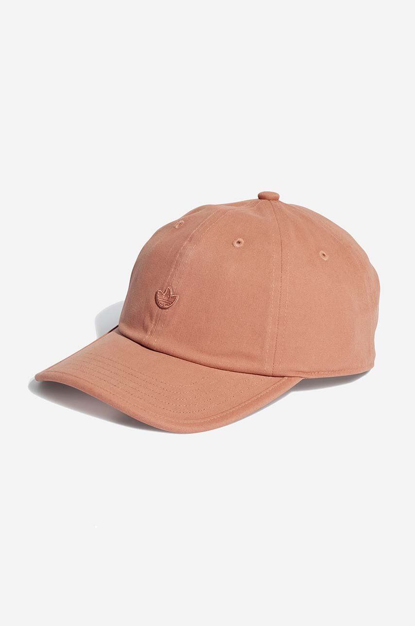 adidas Originals șapcă de baseball din bumbac culoarea portocaliu, uni IC3032-CLAST