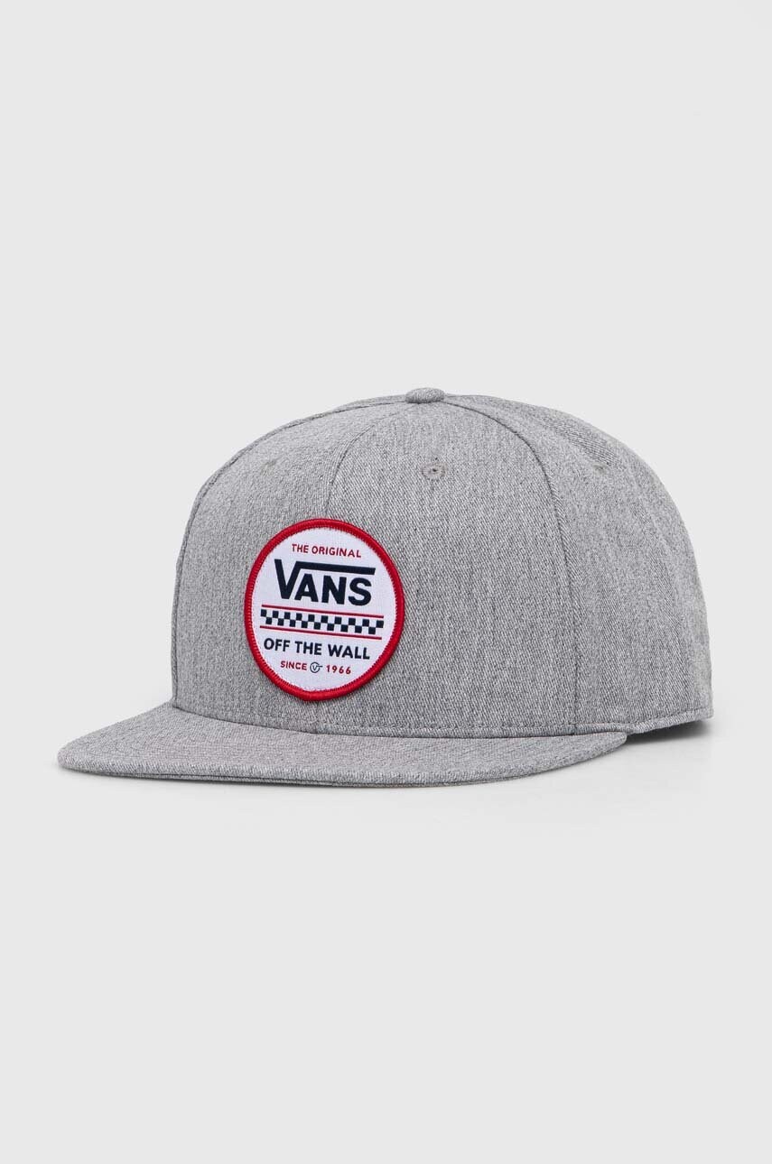 Vans sapca culoarea gri, cu imprimeu