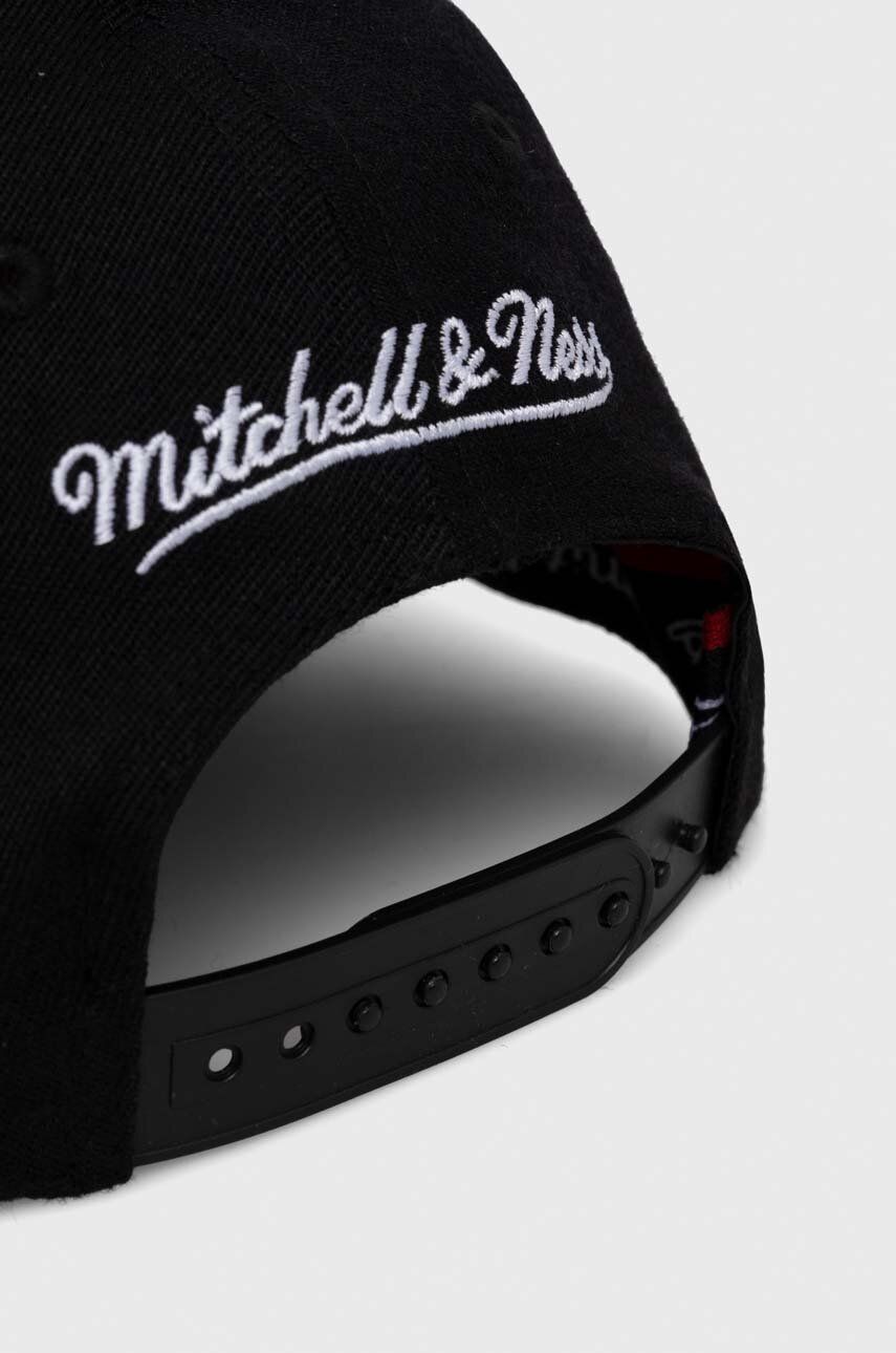 Mitchell&Ness șapcă Din Amestec De Lână Culoarea Negru, Cu Imprimeu