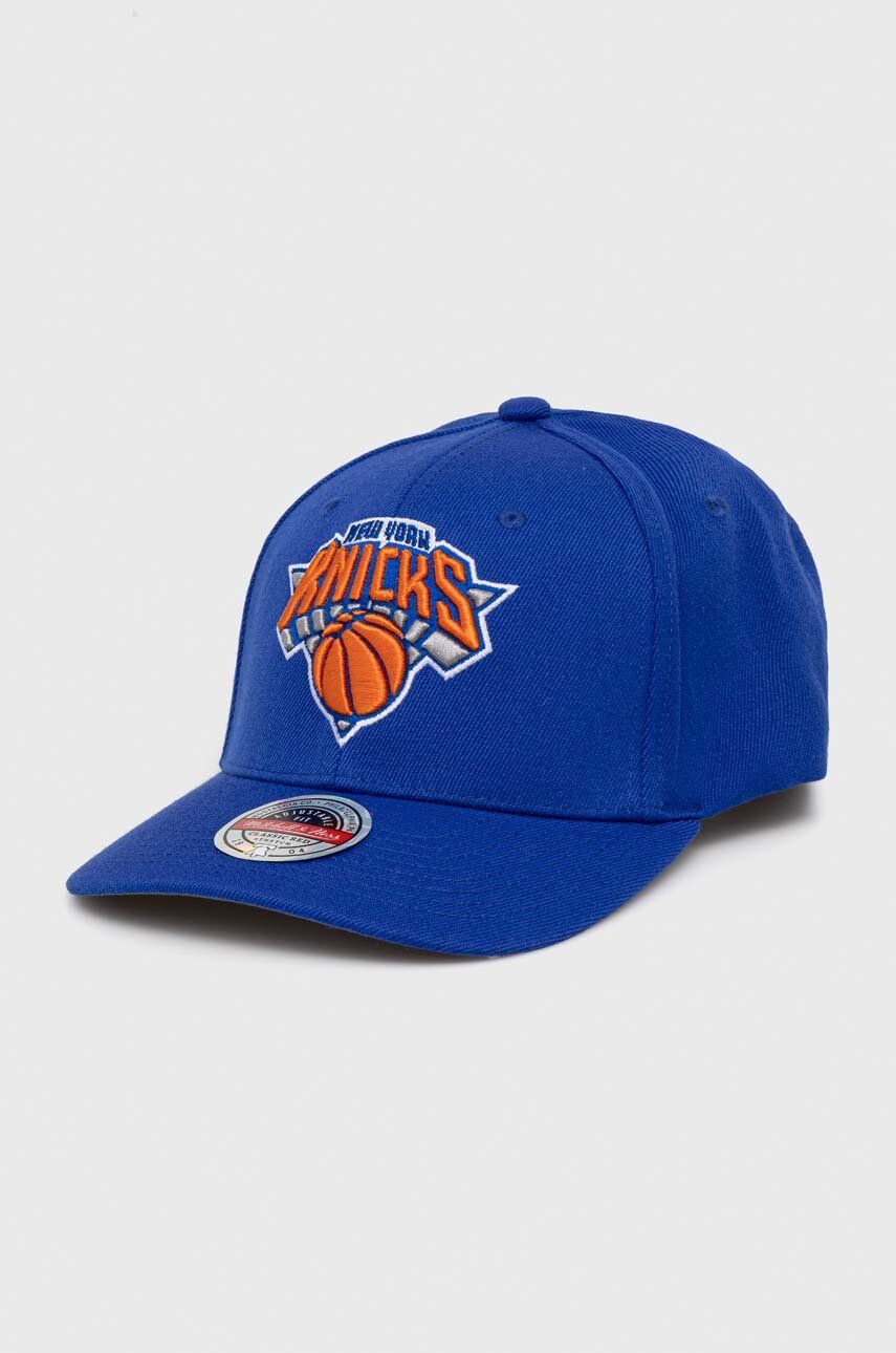 Levně Čepice s vlněnou směsí Mitchell&Ness New York Knicks s aplikací