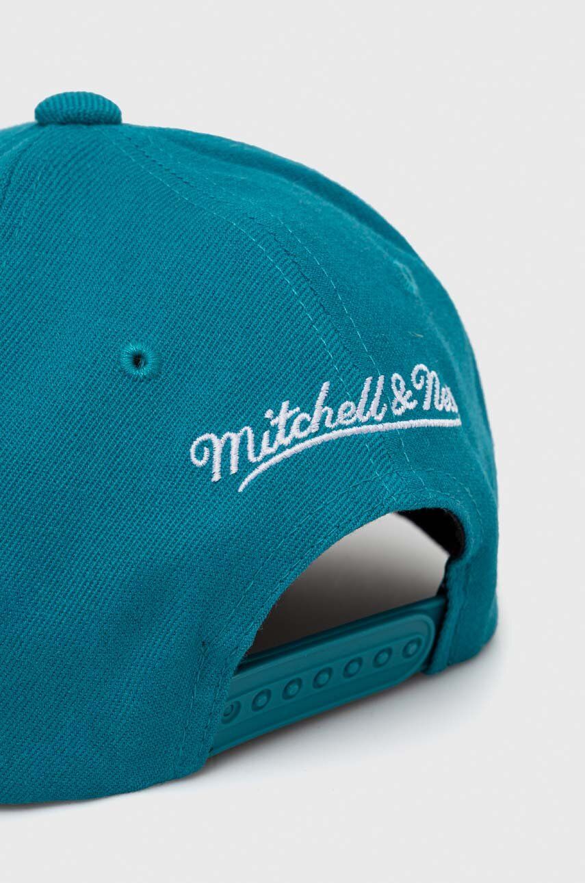 Mitchell&Ness șapcă Din Amestec De Lână Charlotte Hornets Culoarea Turcoaz, Cu Imprimeu