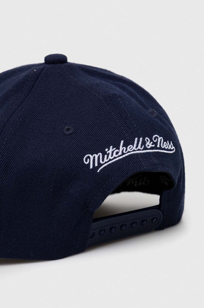 Mitchell&Ness șapcă Din Amestec De Lână Golden State Warriors Culoarea Albastru Marin, Cu Imprimeu