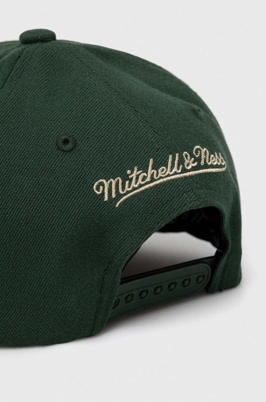 Mitchell&Ness șapcă Din Amestec De Lână Milwaukee Bucks Culoarea Verde, Cu Imprimeu