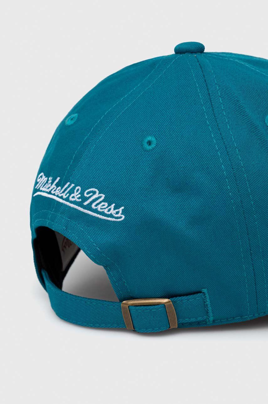 Mitchell&Ness șapcă De Baseball Din Bumbac San Jose Sharks Culoarea Turcoaz, Cu Imprimeu