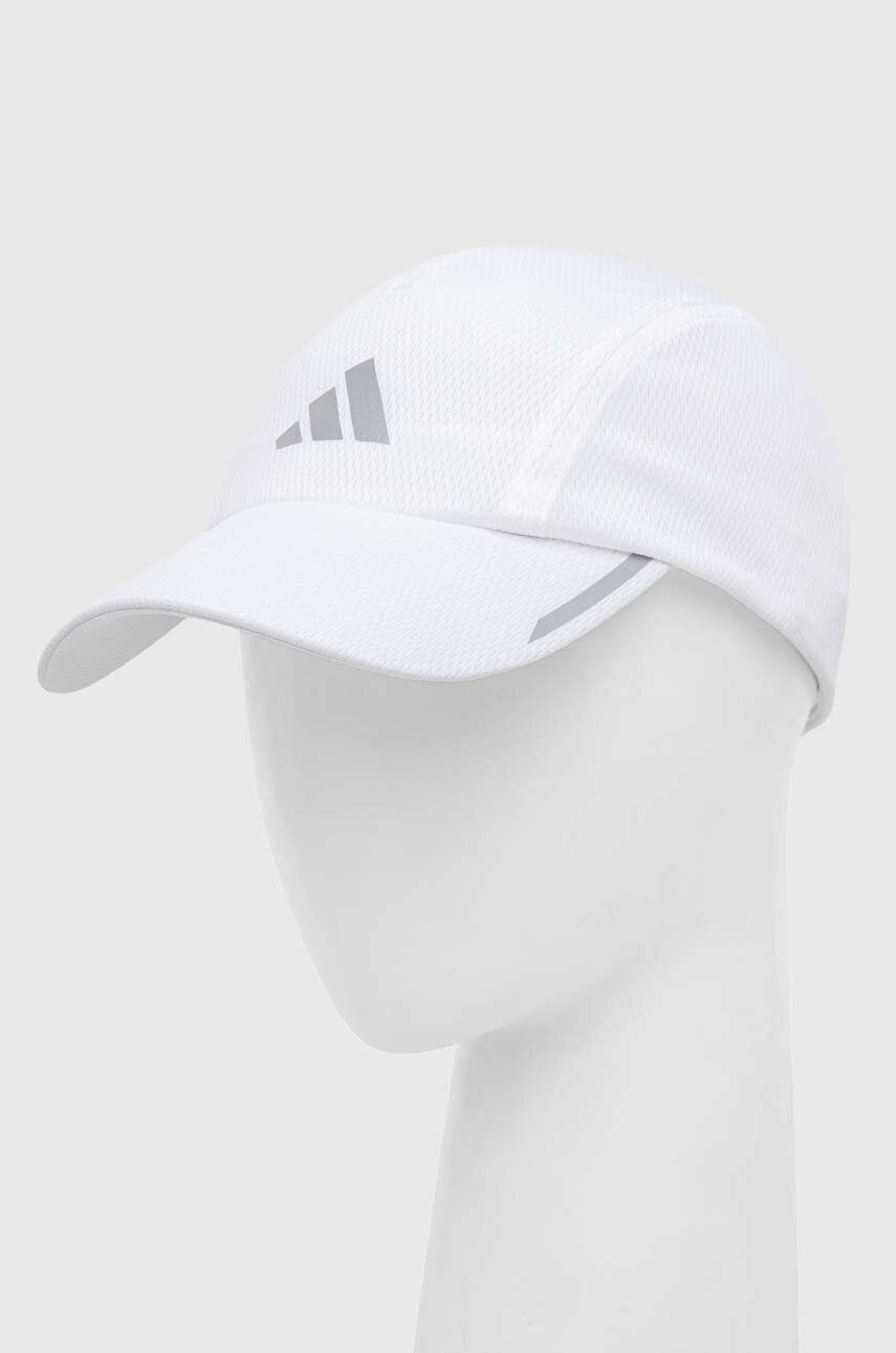 Kšiltovka adidas Performance bílá barva, s potiskem - bílá -  100 % Recyklovaný polyester