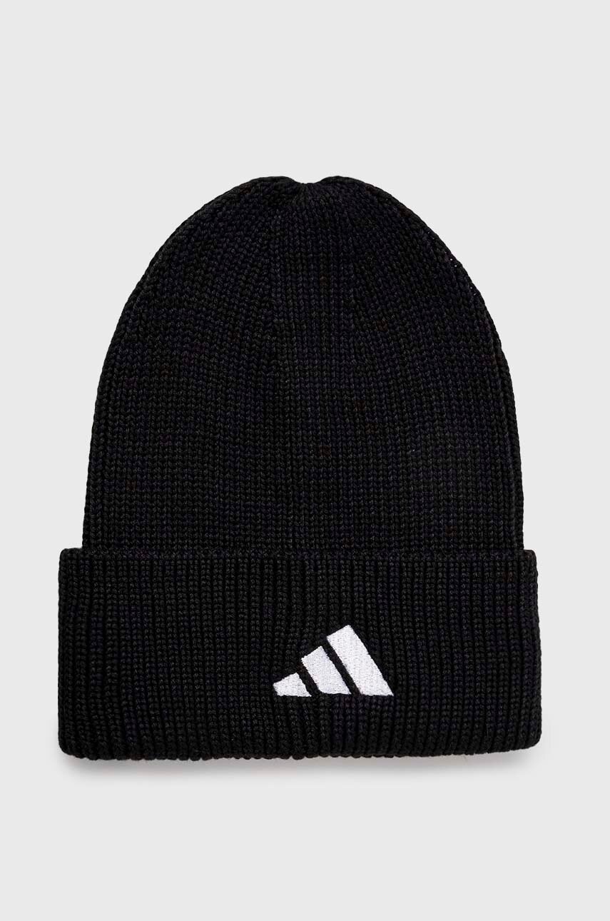 adidas Performance caciula culoarea negru, din tricot gros