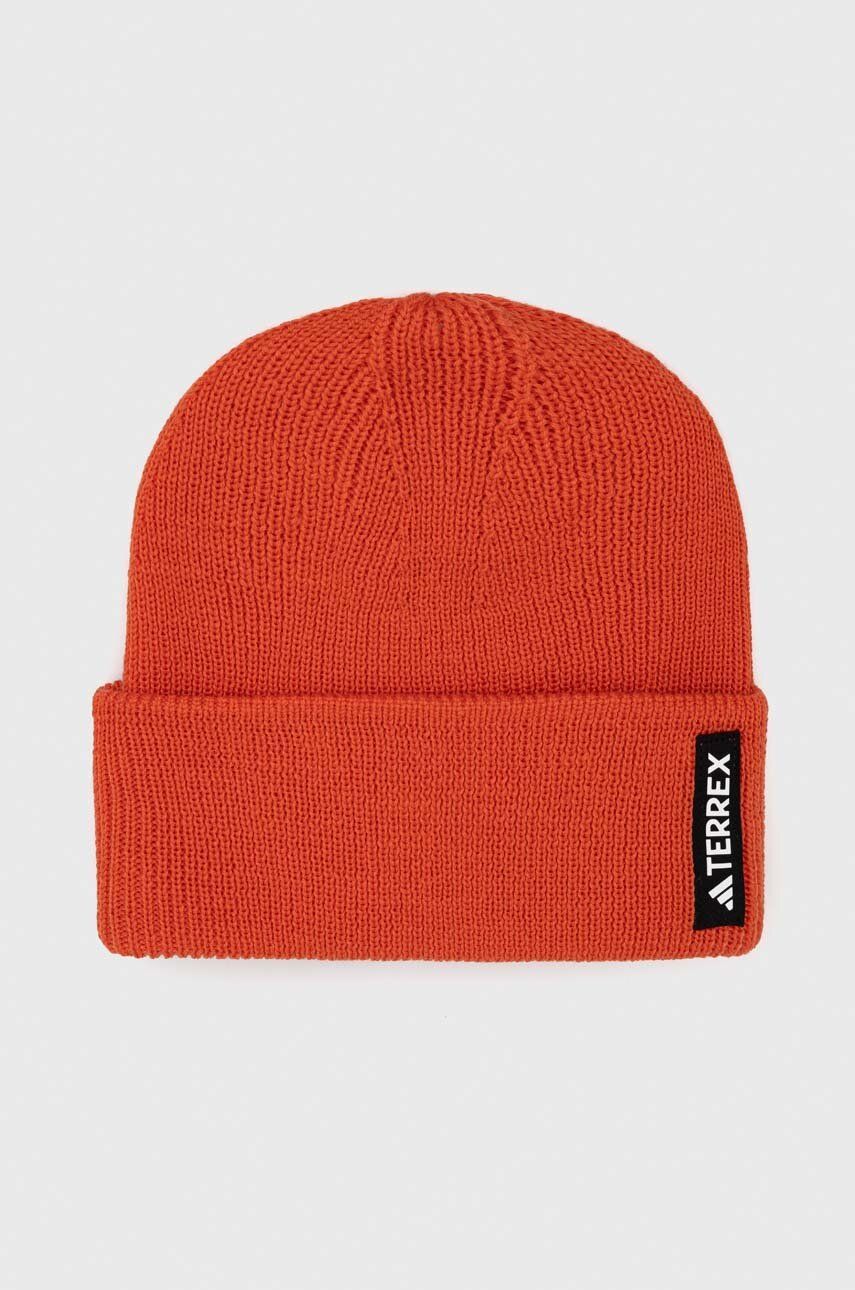 adidas TERREX șapcă TERREX culoarea portocaliu, de lana, din tricot gros HZ0085