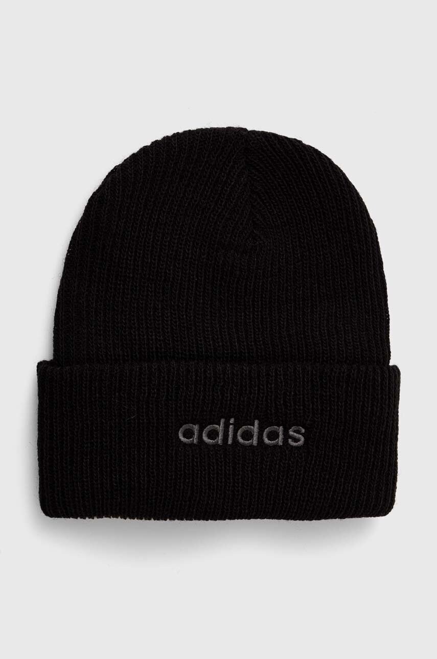 

Шапка adidas Performance колір чорний з товстого трикотажу