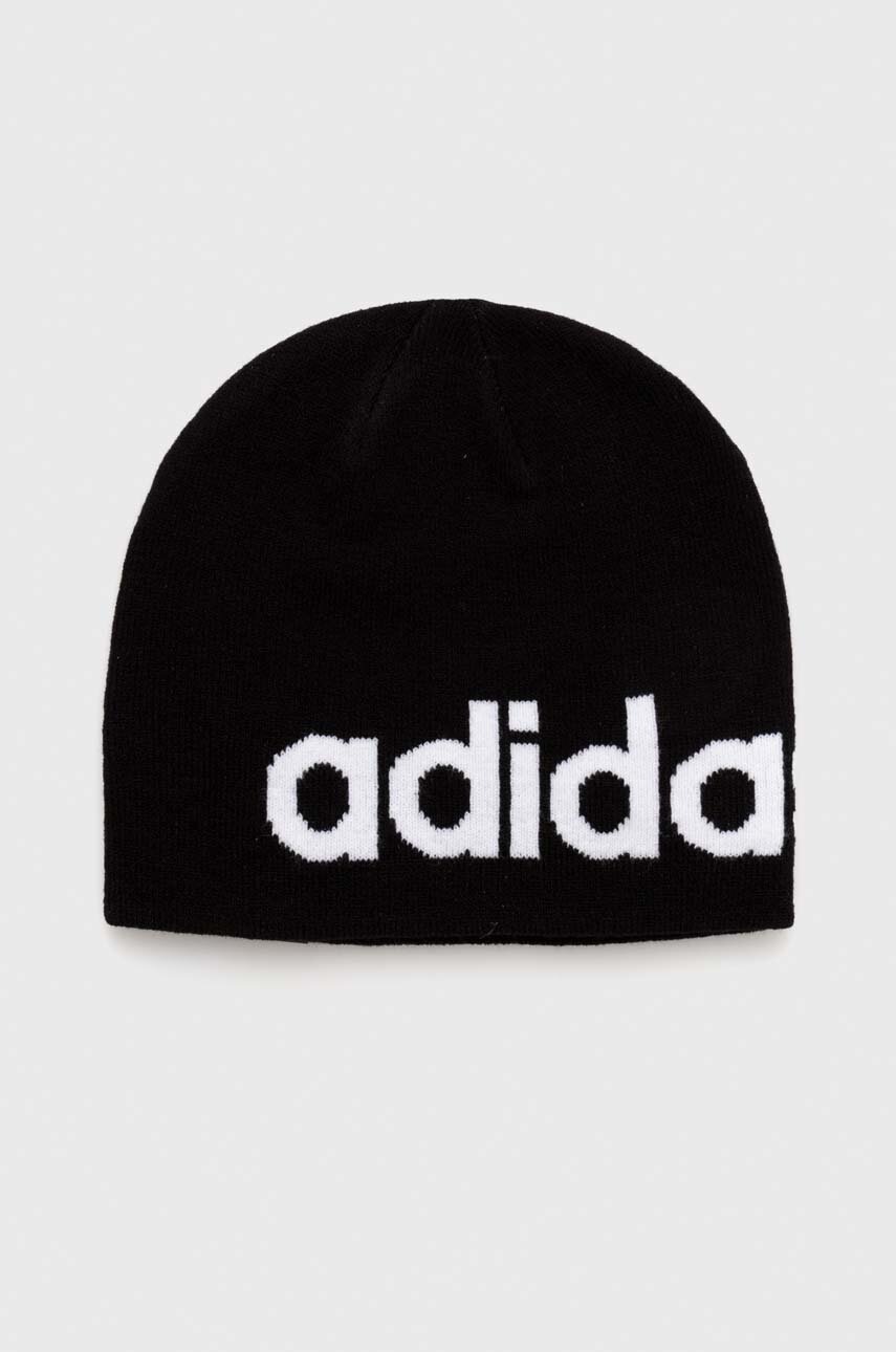 

Шапка adidas Performance в черно с фина плетка, Черен