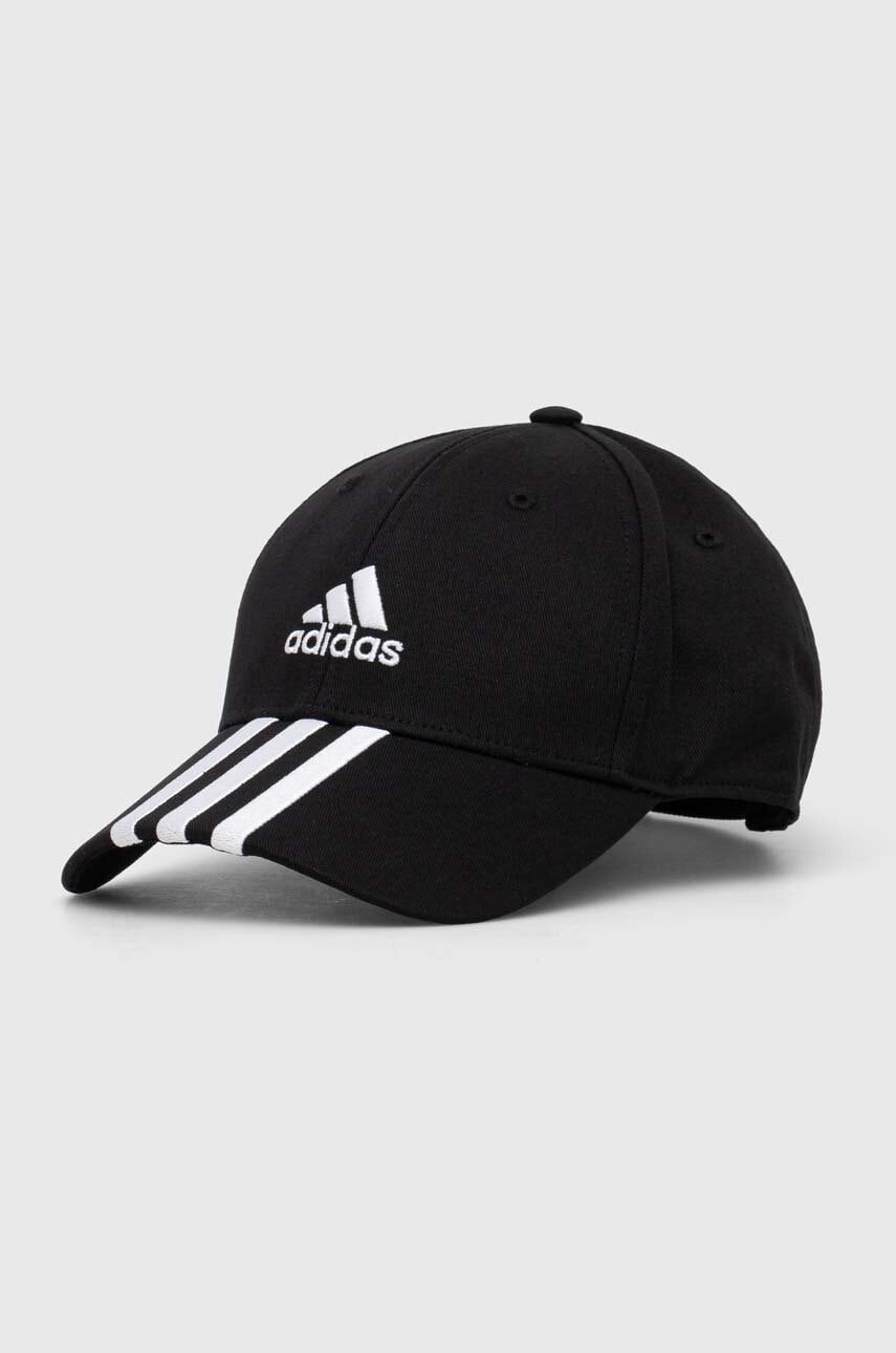 adidas Performance șapcă de baseball din bumbac culoarea negru, cu imprimeu IB3242 adidas Performance șapcă de baseball din bumbac culoarea negru, cu imprimeu IB3242